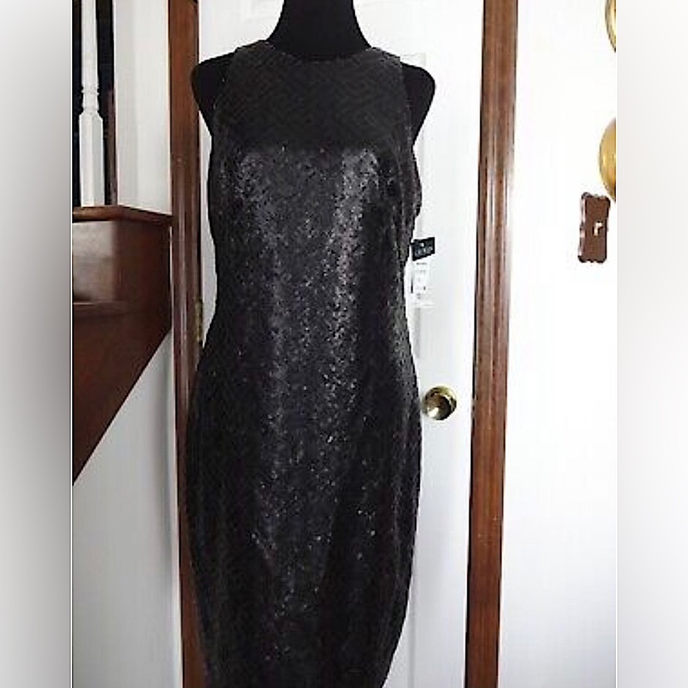 Ralph Lauren Black Sequin Dress